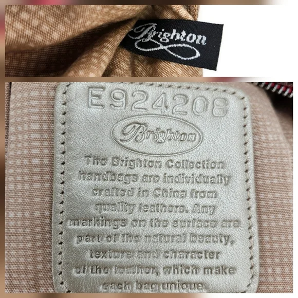 Brighton GoGo Red Nylon Black-Tan Snake Print Leather Convertable Crossbody Bag - Picture 14 of 16